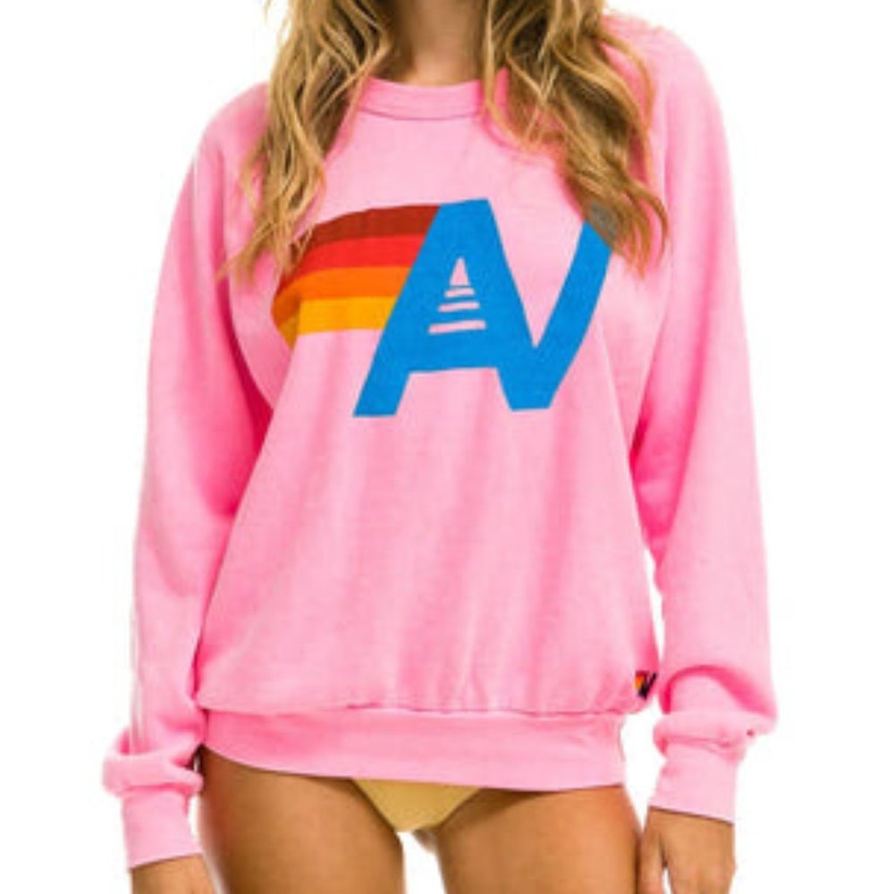 Aviator Nation Pink Logo Sweatshirt
